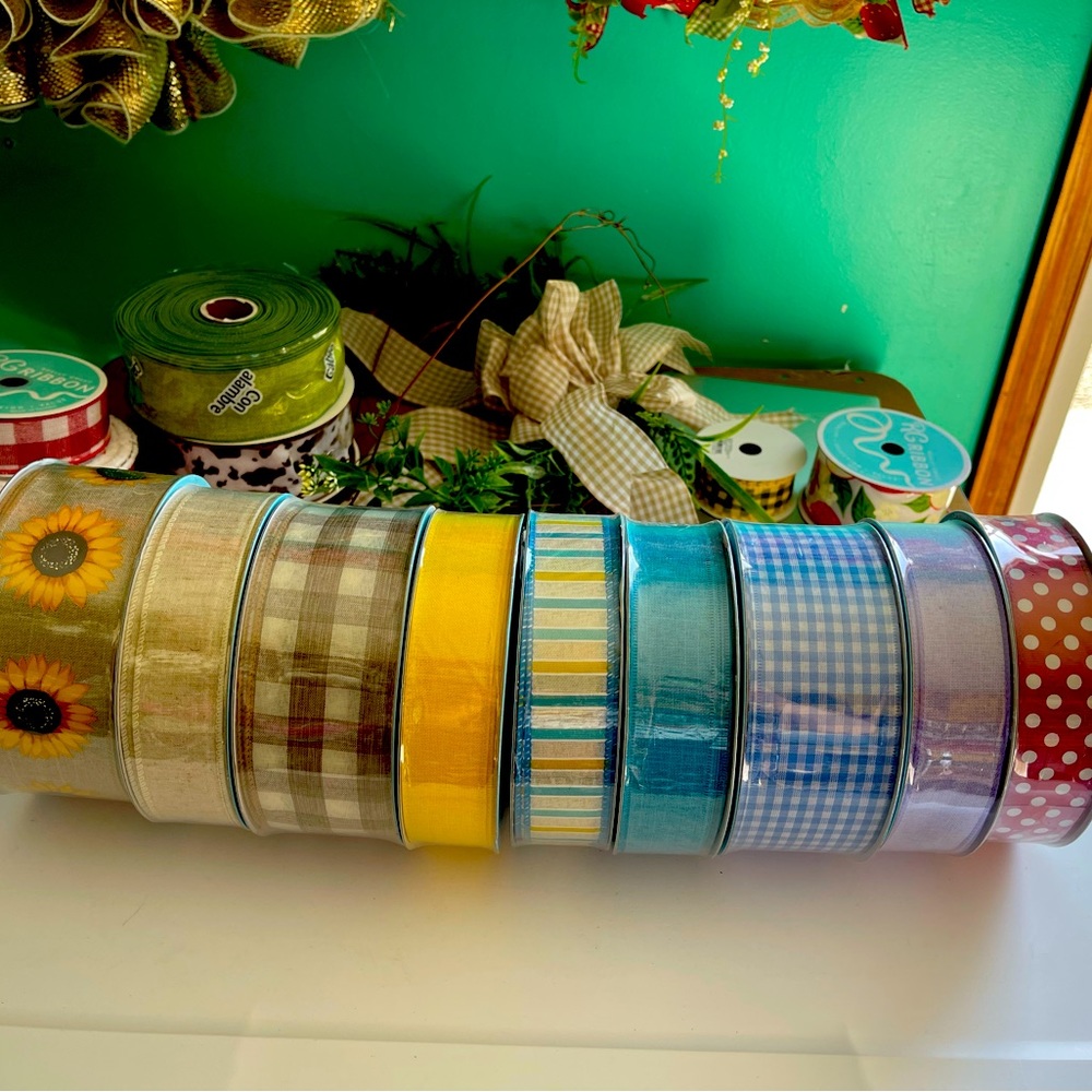 50 yard ribbon. 9 rolls!